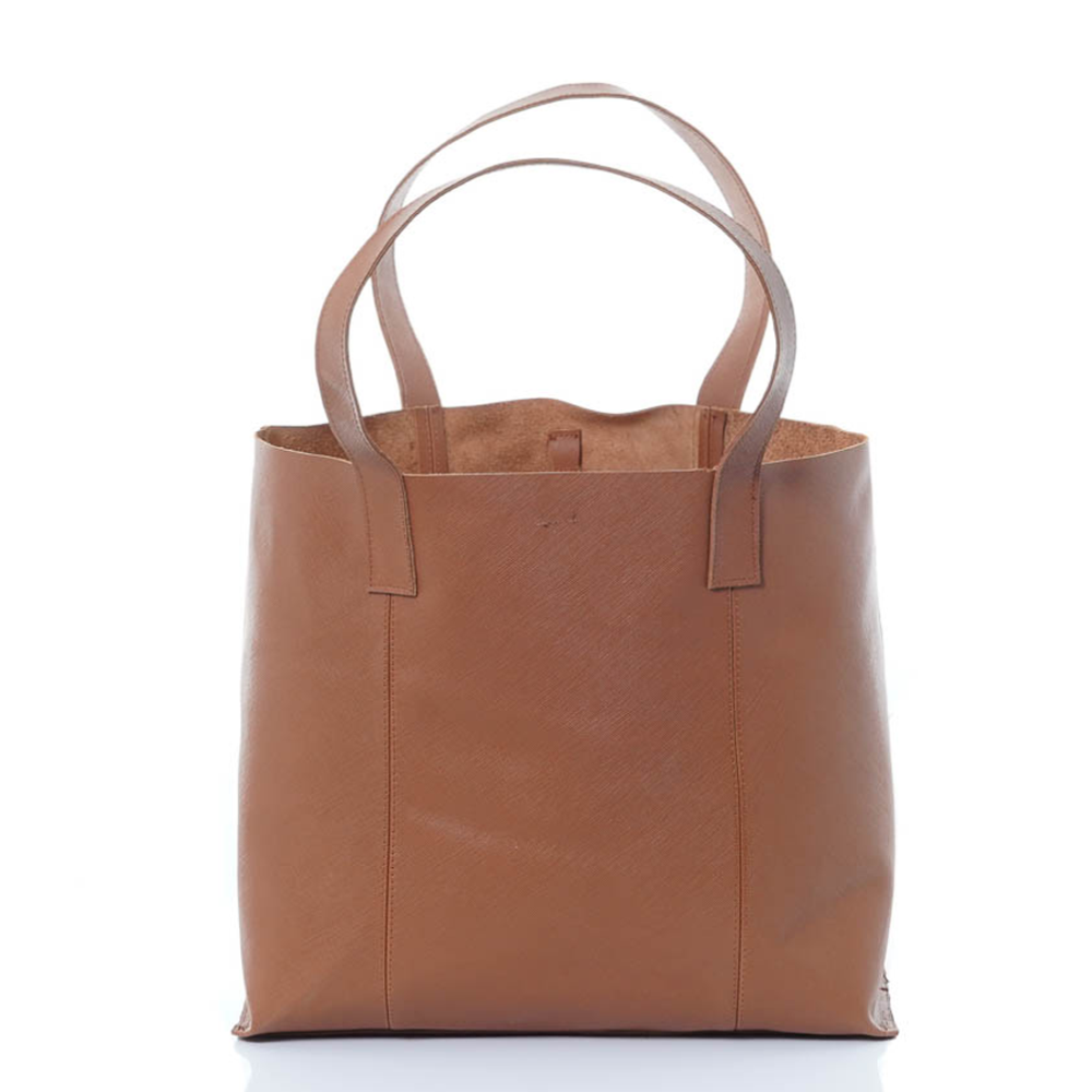 Дамска чанта от естествена италианска кожа модел ESTER cuoio